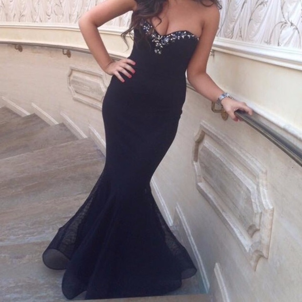 Terani Couture p 3120 prom dress netted mesh gown